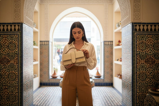 Coordonner sac et chaussures femme marocaine — Sac Milano Beige TAHIR boutique marocaine