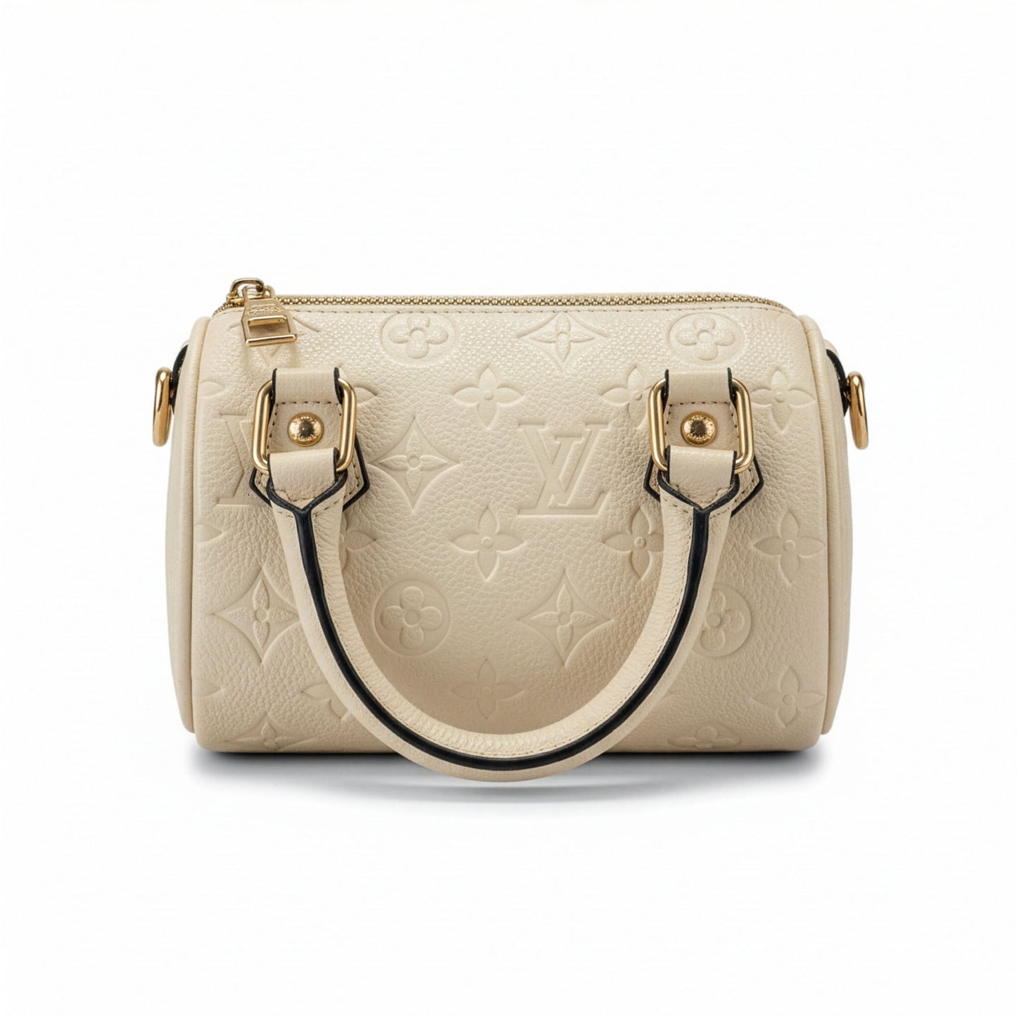 Sac Capri Ivoire — vue trois-quarts face, embossage ivoire visible — Beauty Store Maroc