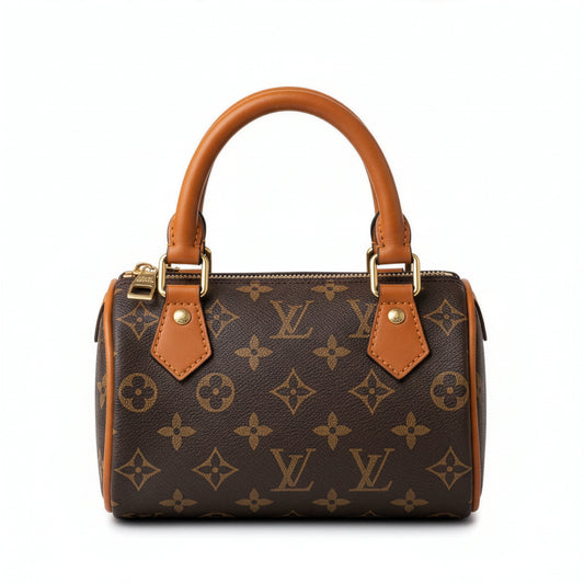 Sac Capri Monogramme Marron — vue face avant, toile monogramme et cuir marron — Beauty Store Maroc