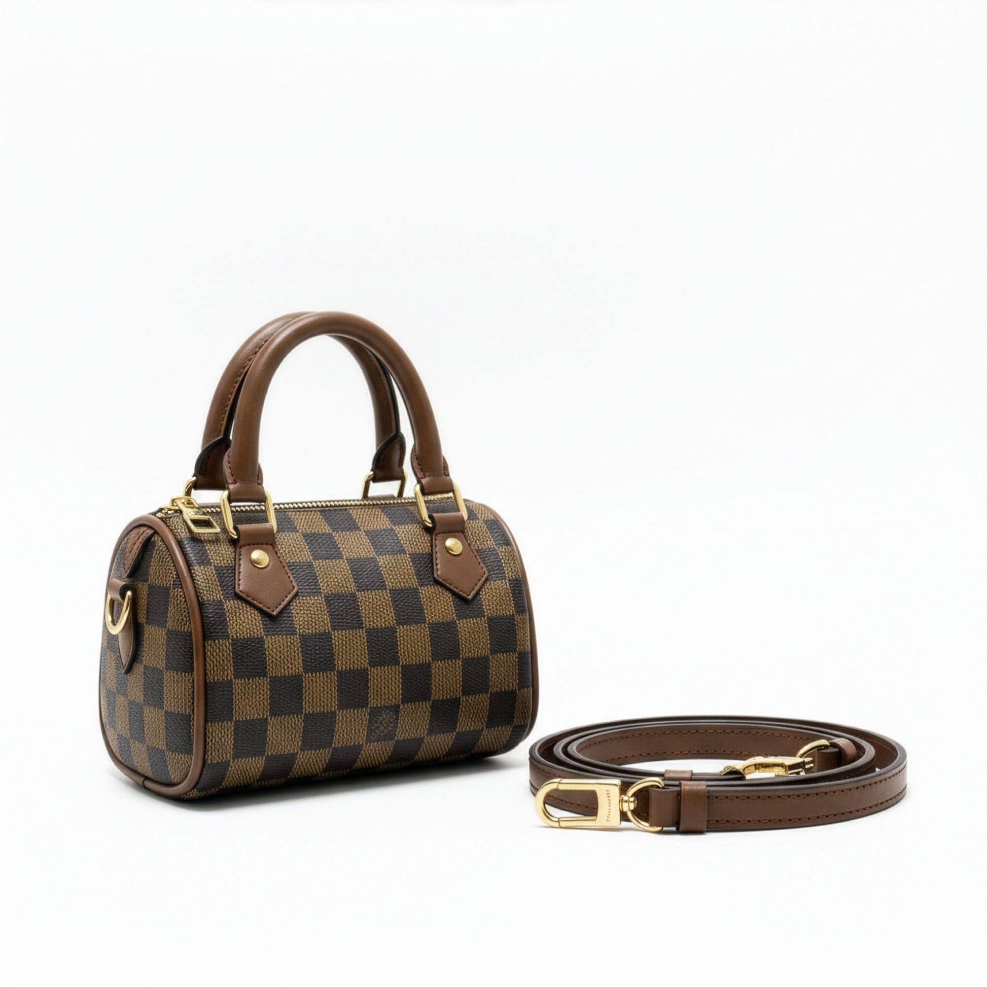 Sac Capri Damier — avec bandoulière détachable 122cm — Beauty Store Maroc