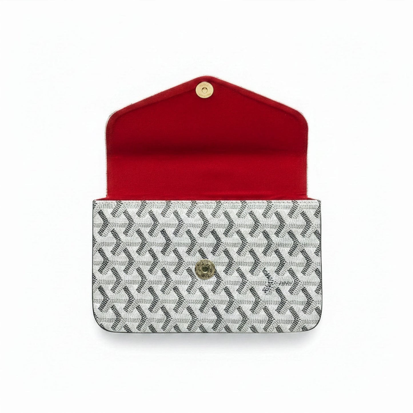 Sac Élara Brume — Vue latérale, profondeur 4cm, liseré rouge visible
