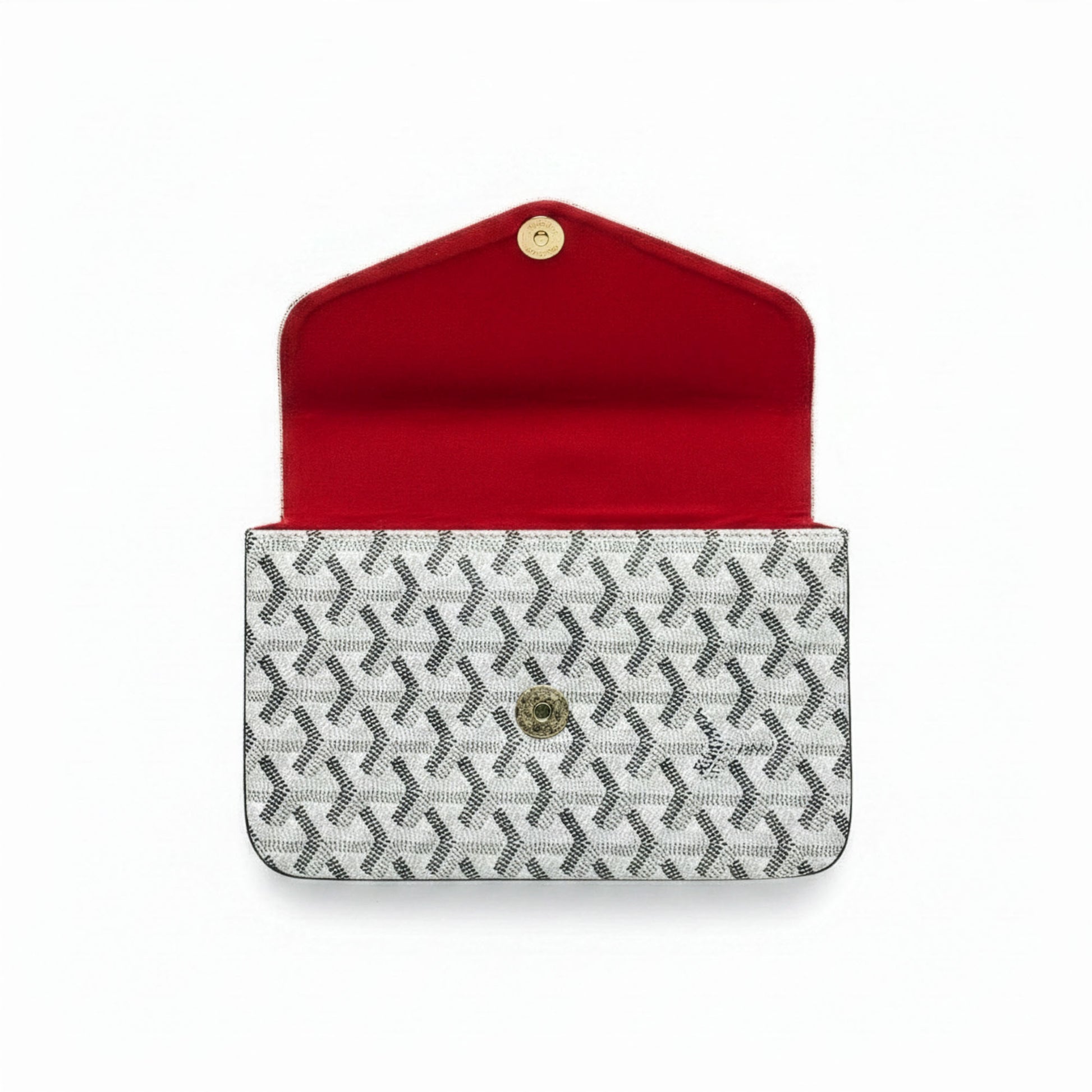 Sac Élara Brume — Vue latérale, profondeur 4cm, liseré rouge visible