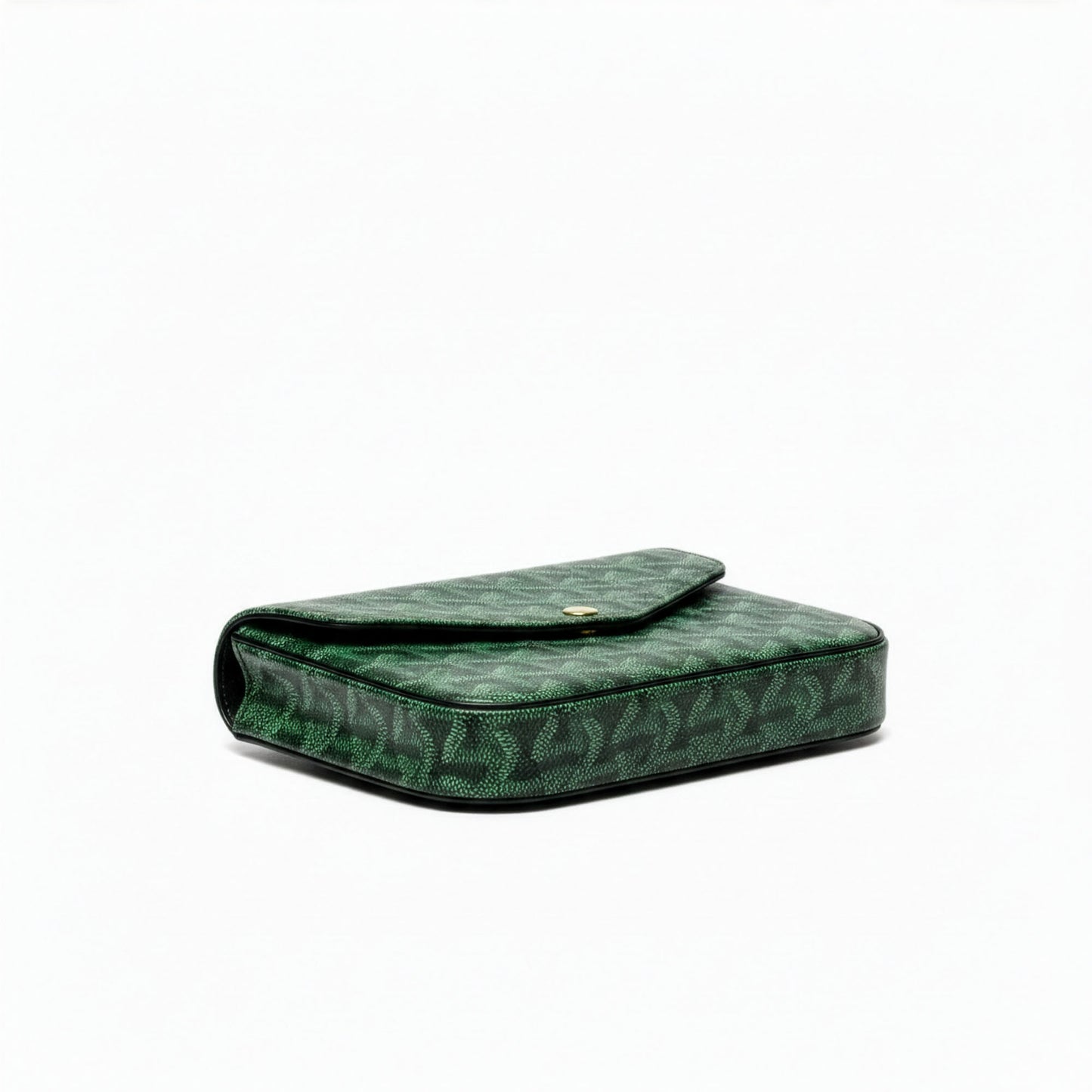 Sac Élara Olive - vue de dos, toile monogramme vert forêt bicolore | Beauty Store Maroc