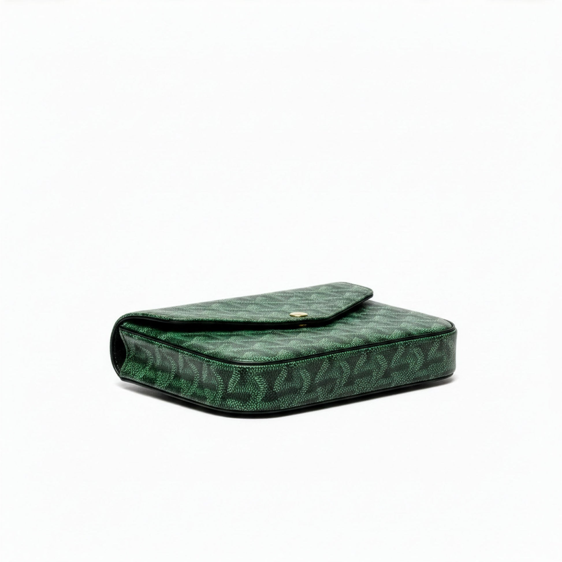 Sac Élara Olive - vue de dos, toile monogramme vert forêt bicolore | Beauty Store Maroc