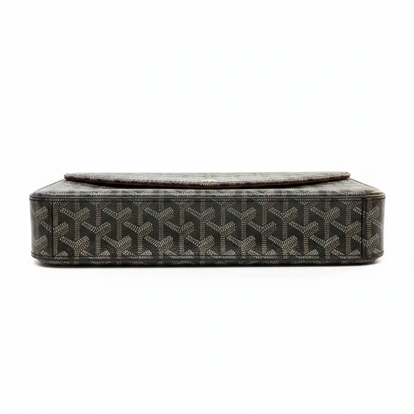 Sac Élara Onyx - vue latérale épaisseur 4cm, bordures cuir noir | Beauty Store Maroc