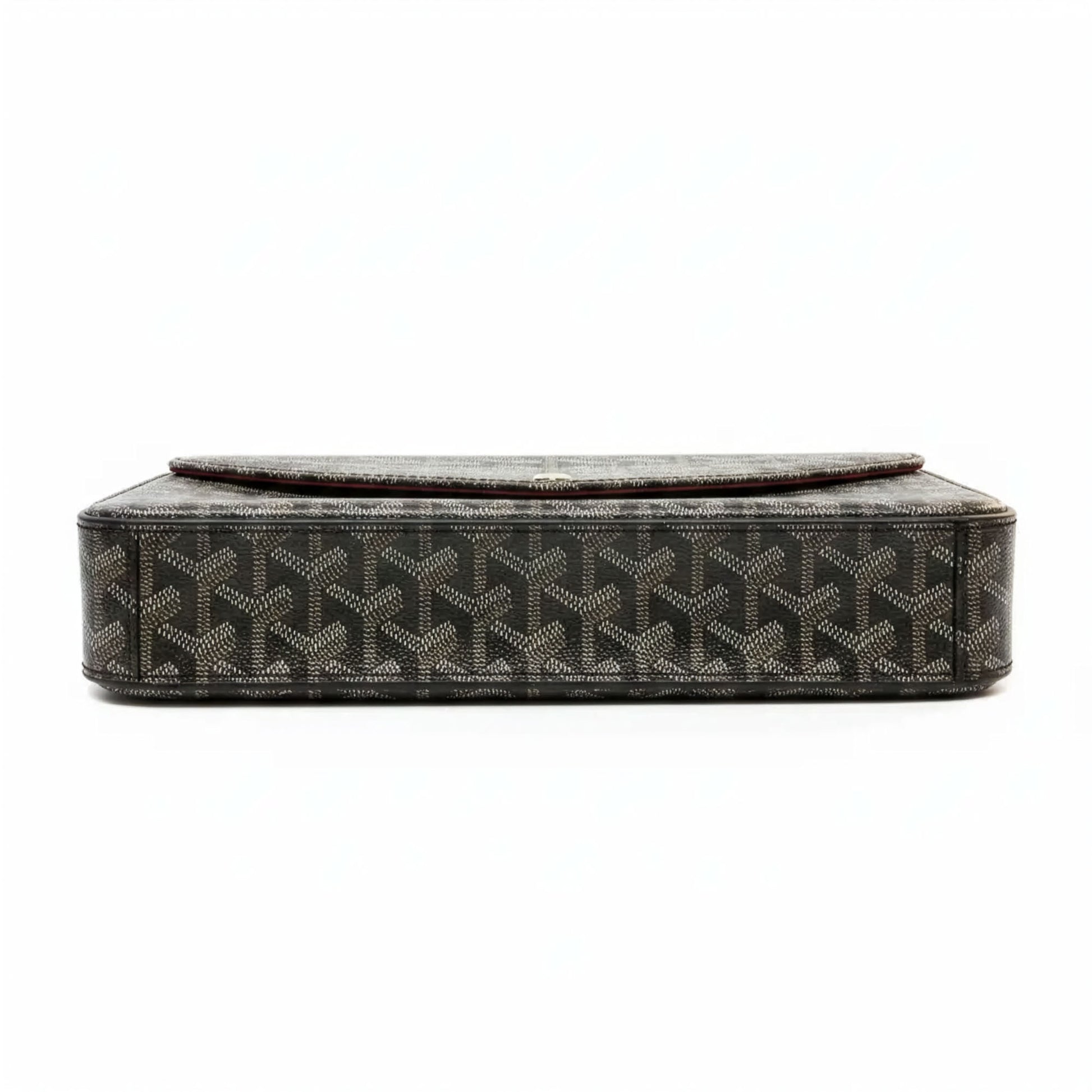 Sac Élara Onyx - vue latérale épaisseur 4cm, bordures cuir noir | Beauty Store Maroc