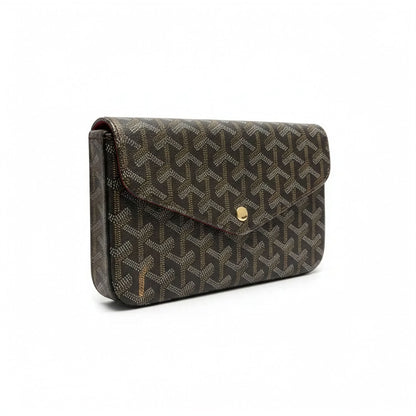 Sac Élara Onyx - trois quarts droite, fermeture bouton doré champagne | Beauty Store Maroc