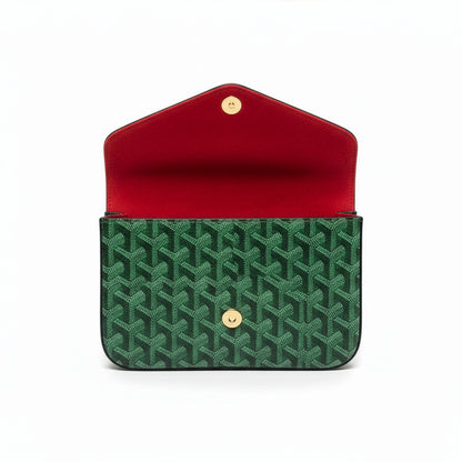 Sac Élara Olive - vue latérale profil, surpiqûres contrastées | Beauty Store Maroc