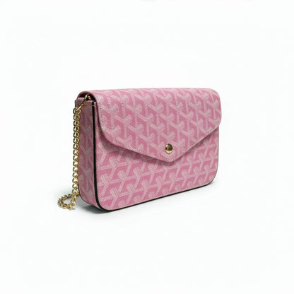Sac Élara Rose Pétale - détail macro bouton pression magnétique doré | Beauty Store Maroc