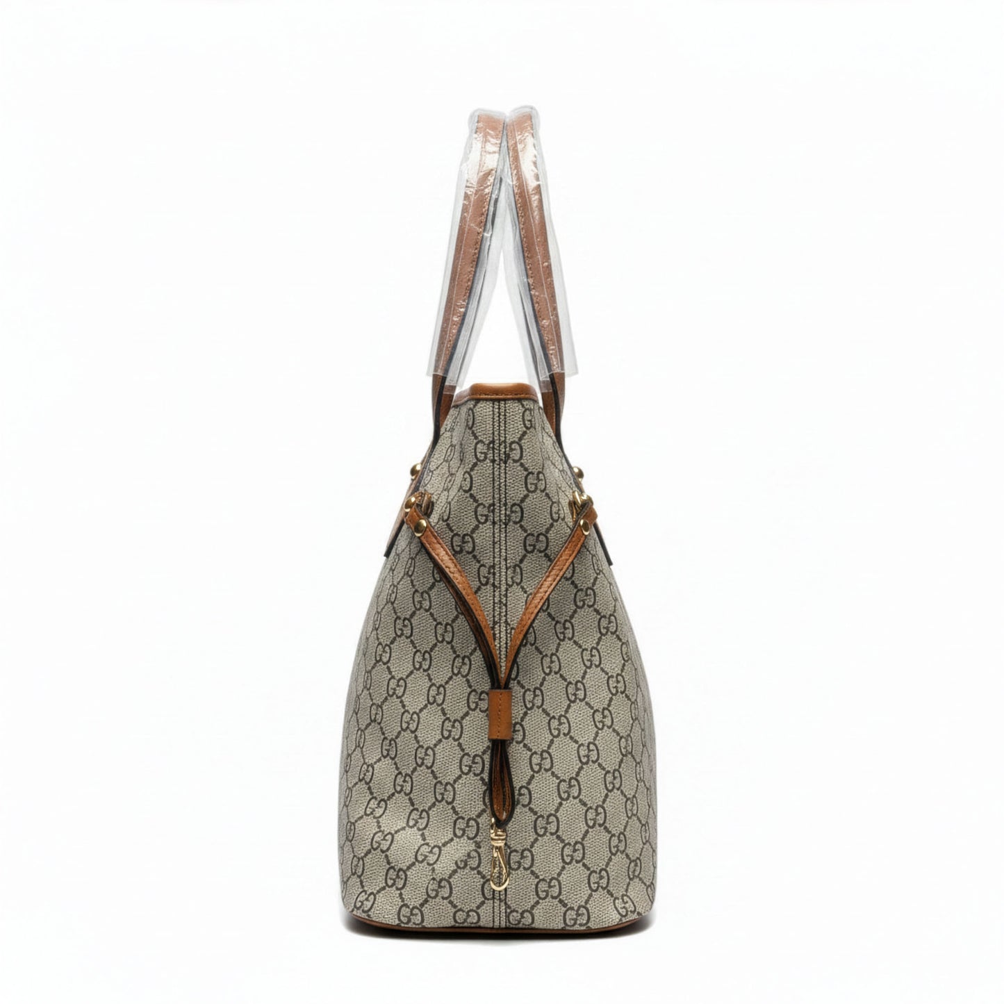 Sac Firenze Camel vue dos et latérale — bordures cuir camel quincaillerie dorée | Beauty Store Maroc