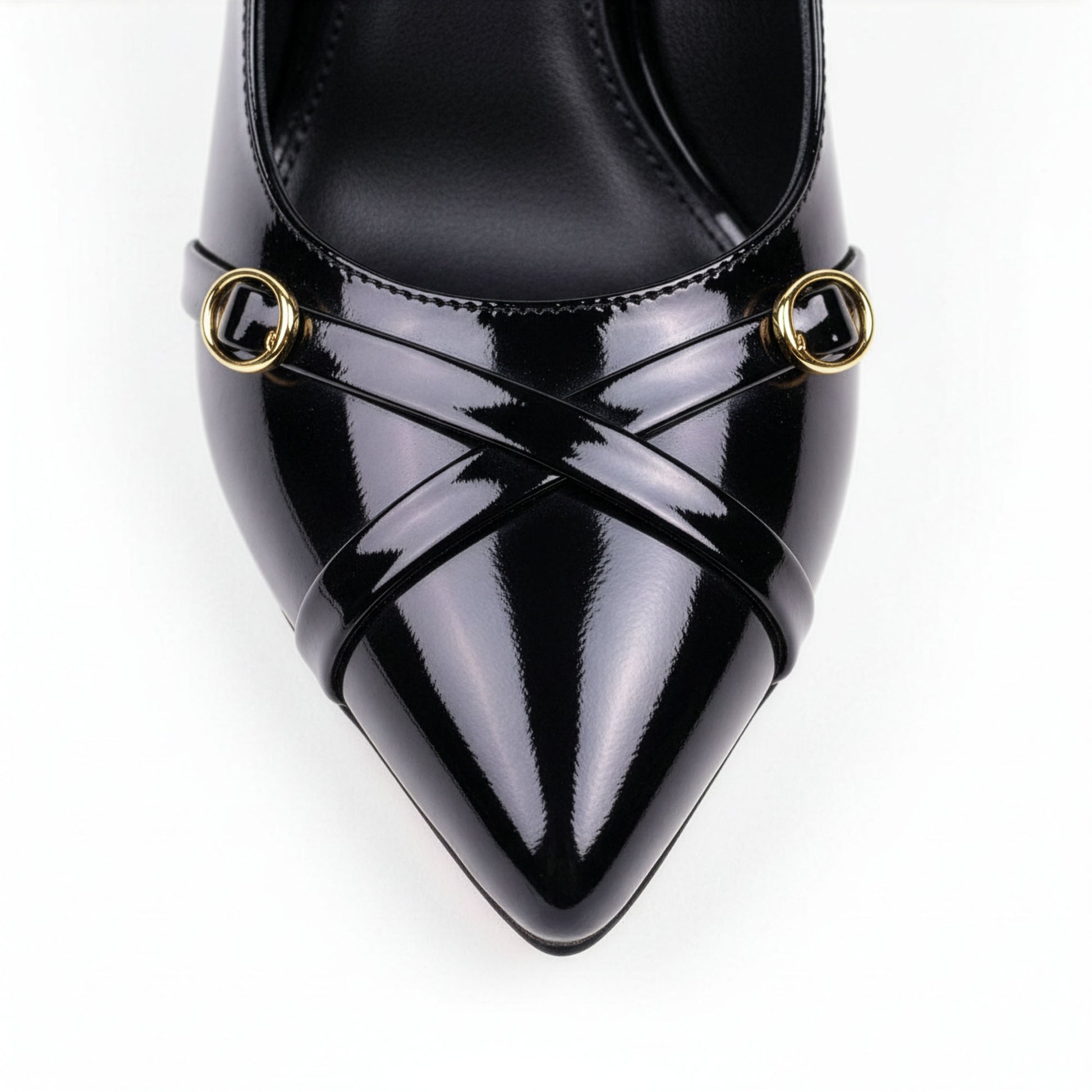 Escarpin Venezia Onyx - Vue de dos talon spool noir centré | Beauty Store Maroc