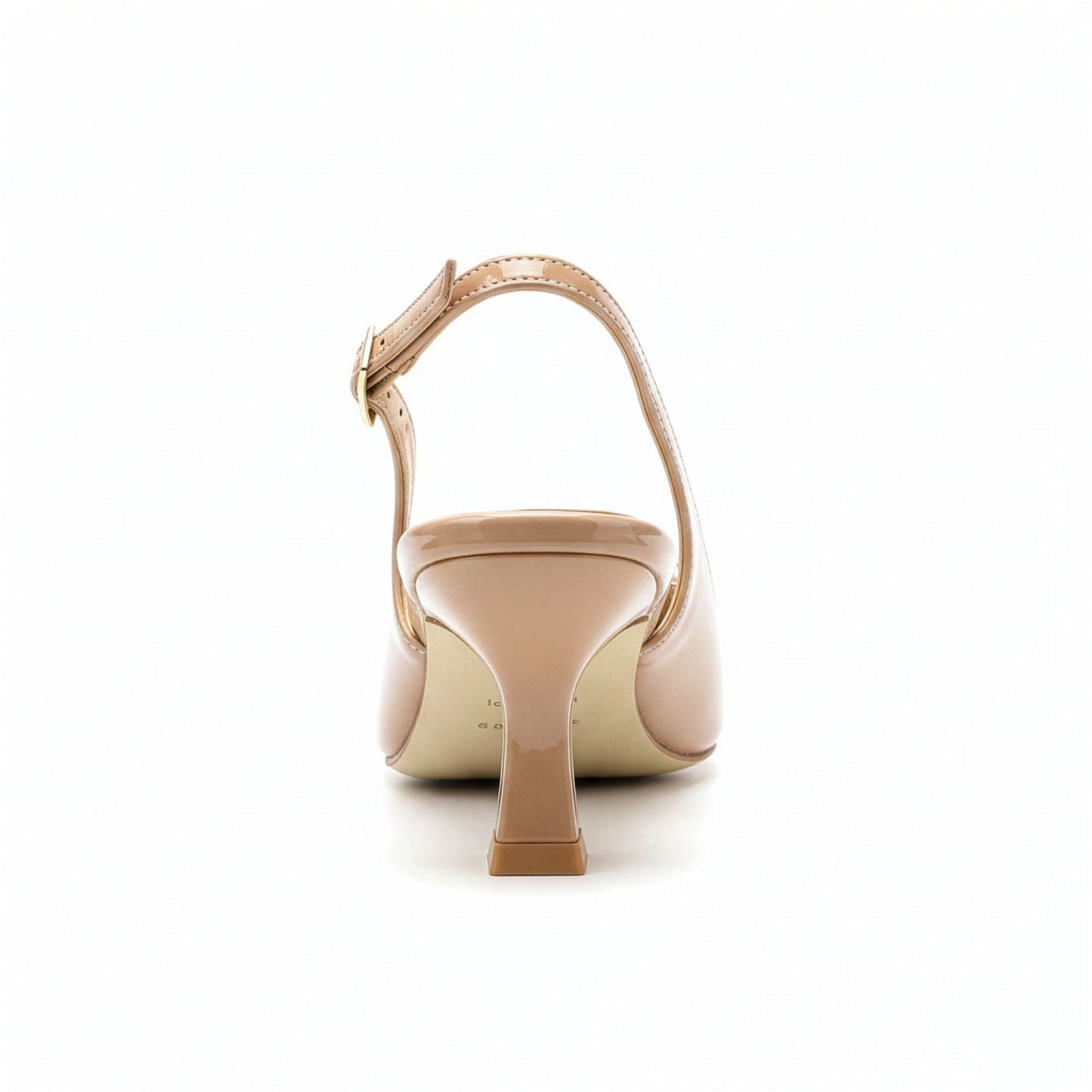 Escarpin Venezia Nude - Macro détail 2 anneaux dorés sangles croisées en X | Beauty Store Maroc