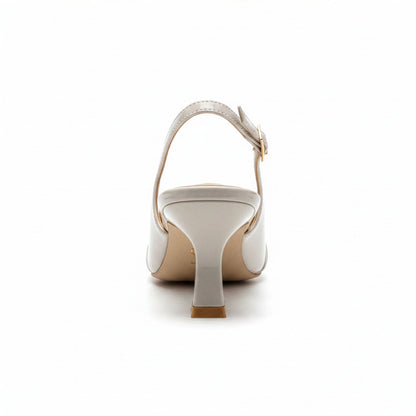Escarpin Venezia Nacre - Vue de dos talon spool centré | Beauty Store Maroc