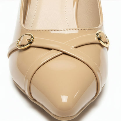 Escarpin Venezia Nude - Vue intérieure semelle coussinée beige Malisia Shoes | Beauty Store Maroc