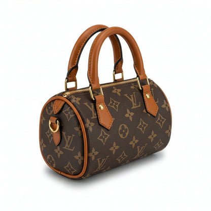 Sac Capri Monogramme Marron — vue trois-quarts gauche — Beauty Store Maroc
