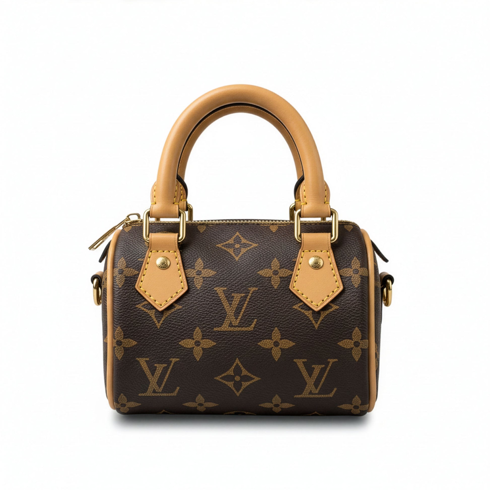 Sac Capri Monogramme Camel — vue face avant, toile monogramme et cuir camel — Beauty Store Maroc
