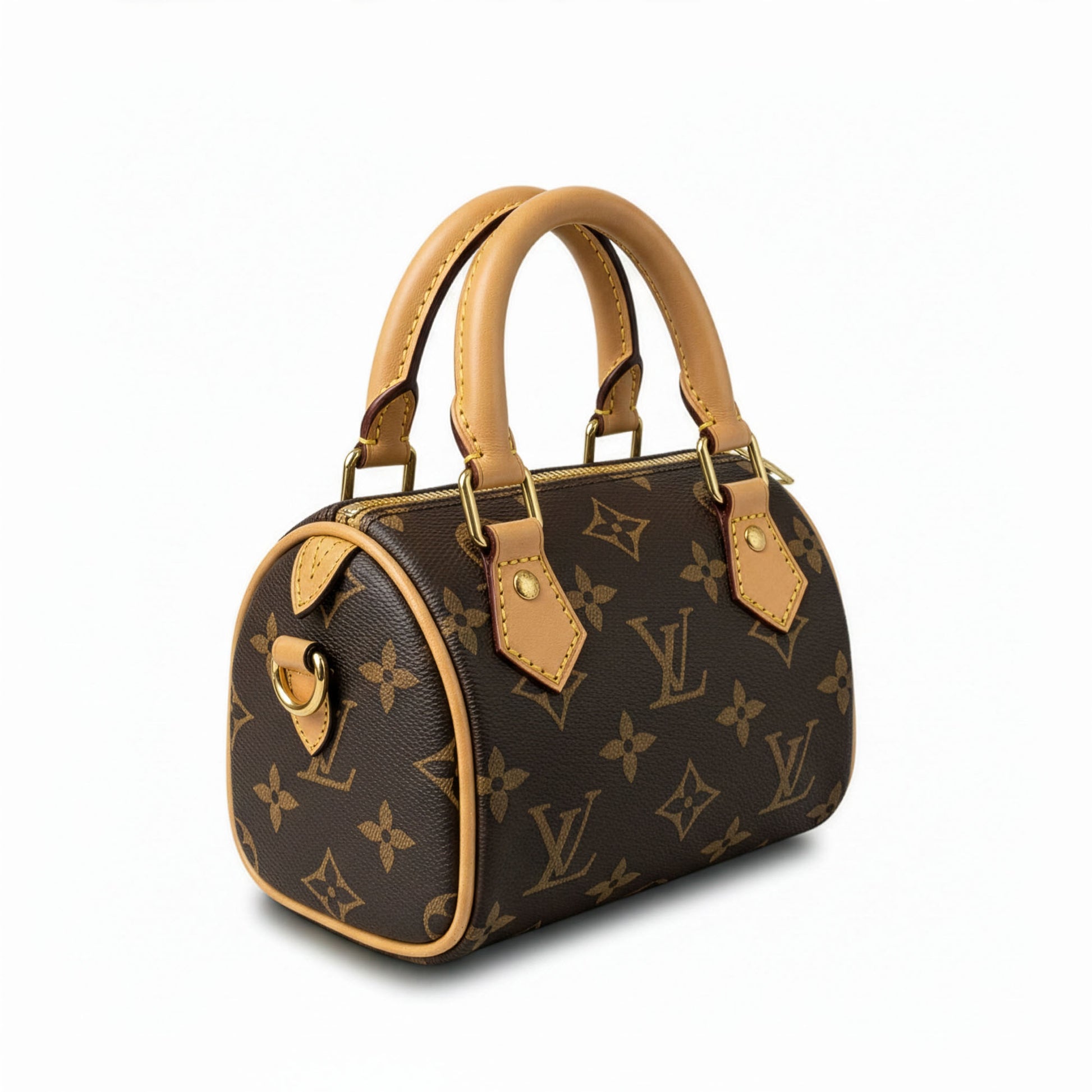 Sac Capri Monogramme Camel — vue trois-quarts gauche — Beauty Store Maroc