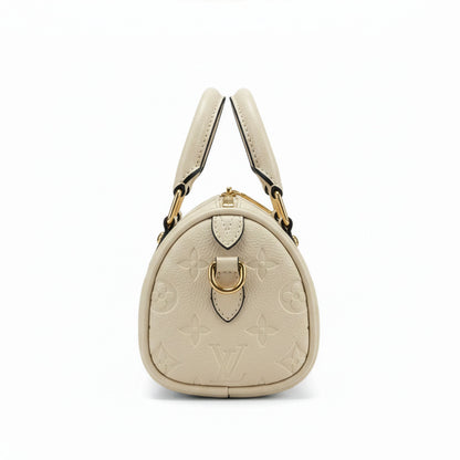 Sac Capri Ivoire — vue de profil, silhouette tambour arrondie — Beauty Store Maroc
