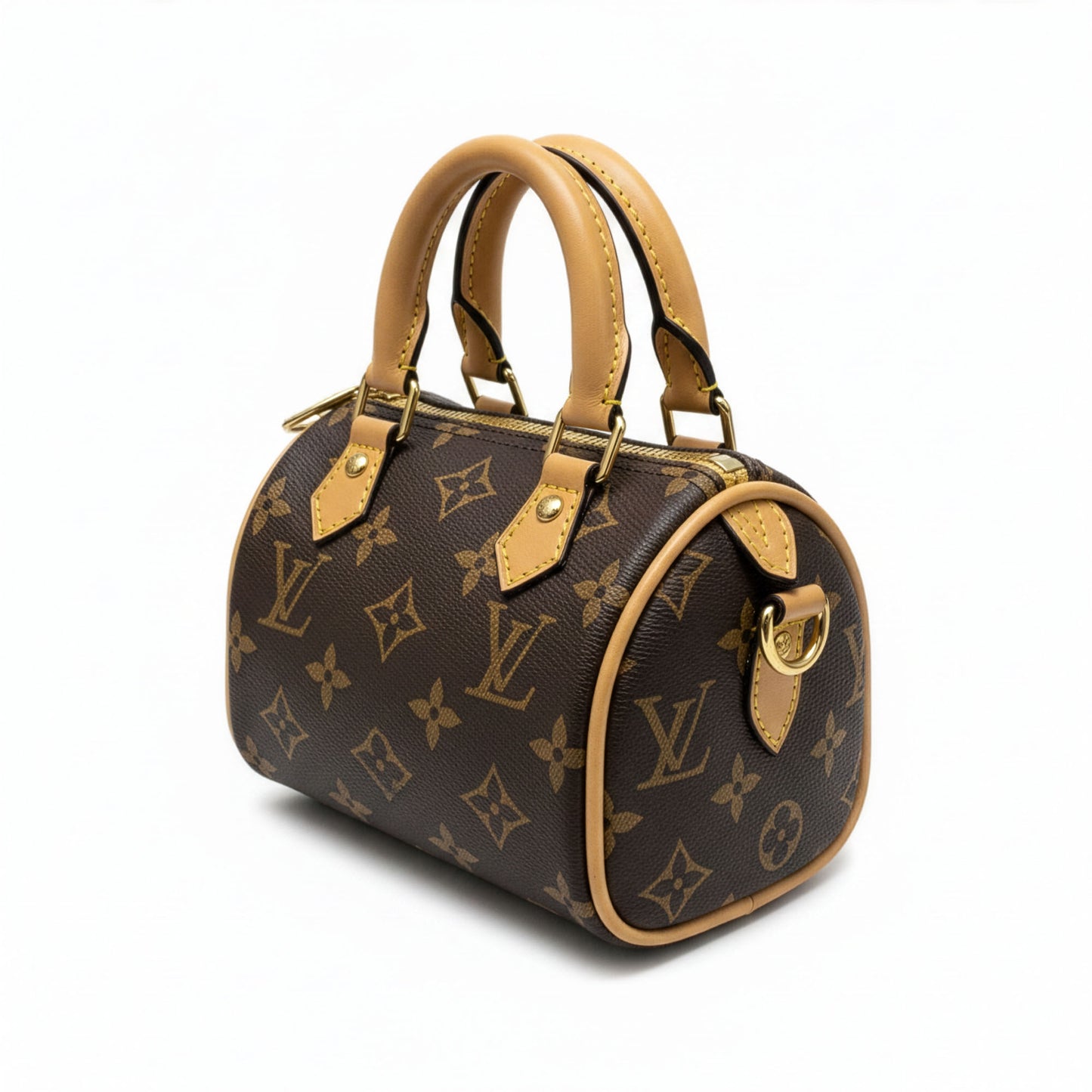 Sac Capri Monogramme Camel — vue trois-quarts droite — Beauty Store Maroc