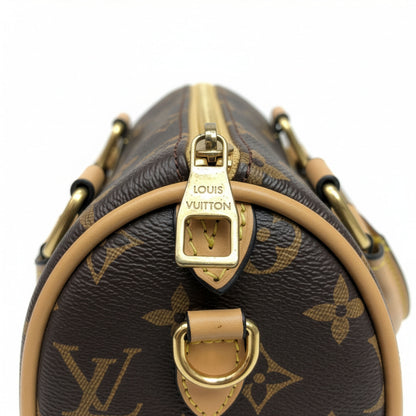Sac Capri Monogramme Camel — détail zip unique doré et extrémité ronde — Beauty Store Maroc