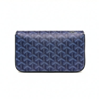 Sac Élara Nuit Irisée — Vue de face, toile monogramme irisée bleu nuit