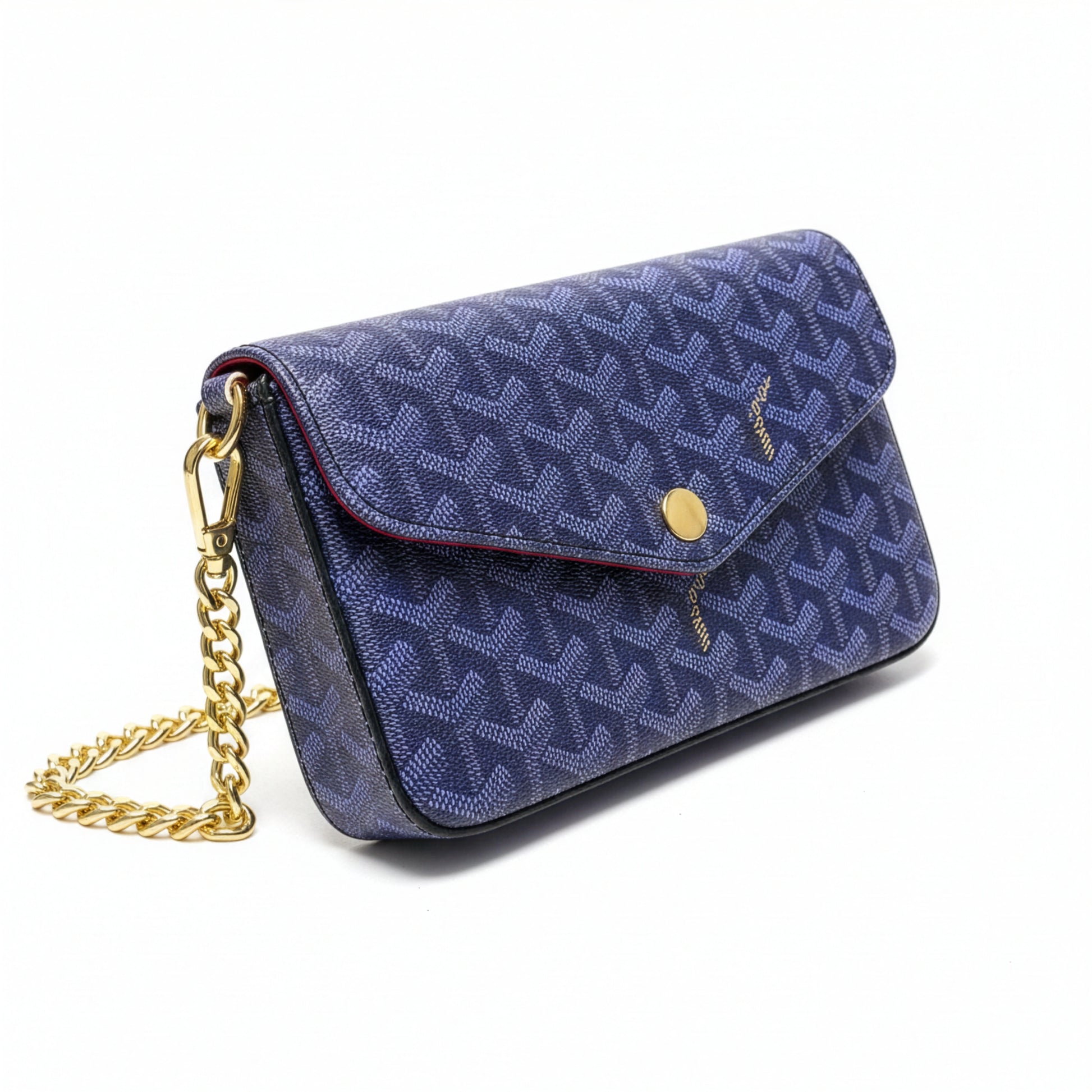 Sac Élara Nuit Irisée — Détail fermeture magnétique dorée
